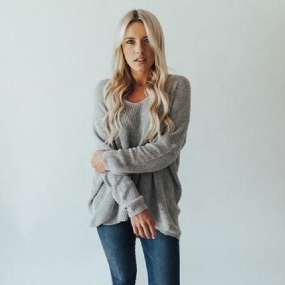 Carly Jean Los Angeles Gray Rhea Sweater